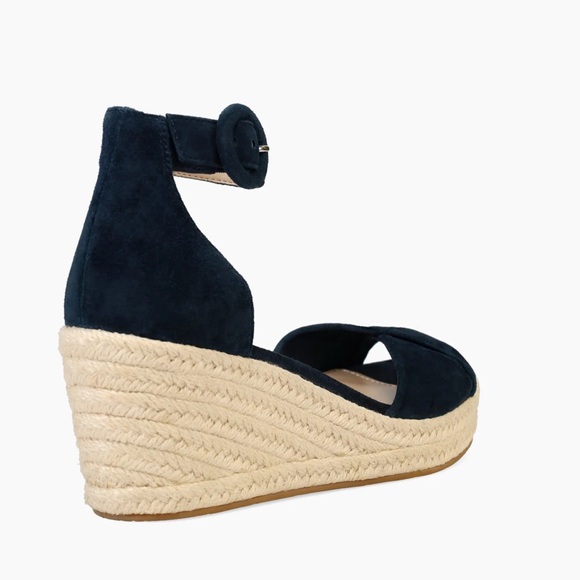 Pelle Moda Midnight Blue Rica Wedge Sandals almost new - Picture 4 of 7